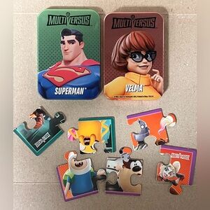 MultiVersus Superman & Velma Puzzle Tin Set versus McDonald’s Warner Bros 2023